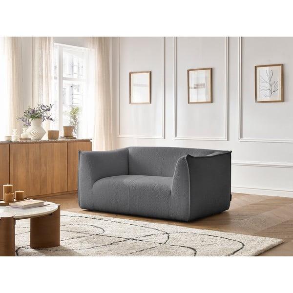 Tamsiai pilkos spalvos iš boucle sofa 170 cm Giorgia – Bobochic Paris-image-1