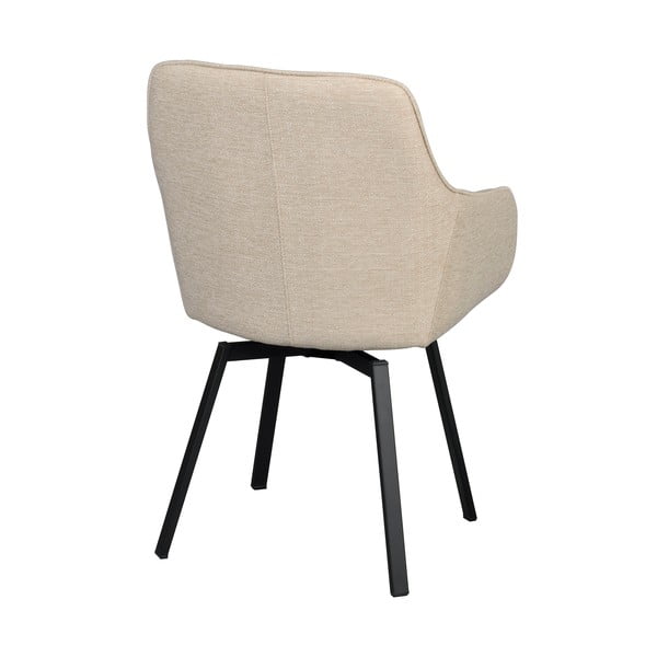 Smėlio spalvos iš audinio valgomojo kėdžių komplektas 2 vnt. Alison – Rowico-image-4