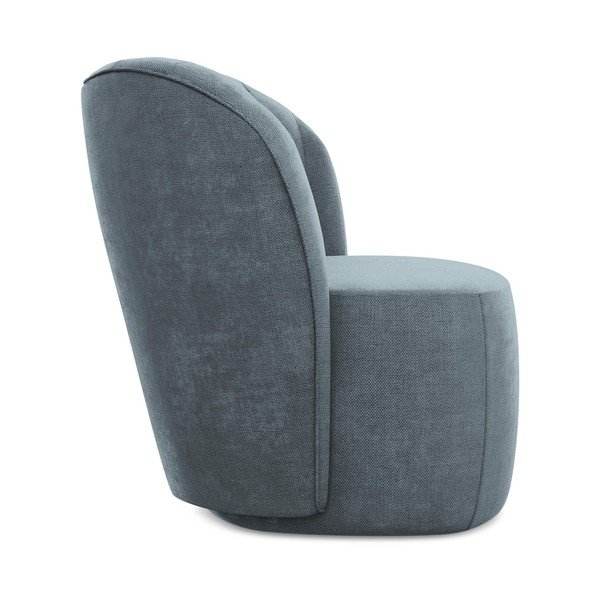 Mėlynos spalvos krėslas iš šenilinio audinio Keloa – Makamii-image-2