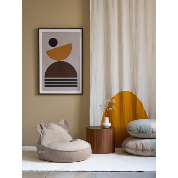 Smėlio spalvos iš velveto vaikiškas sėdmaišis Bear – Wigiwama-image-4