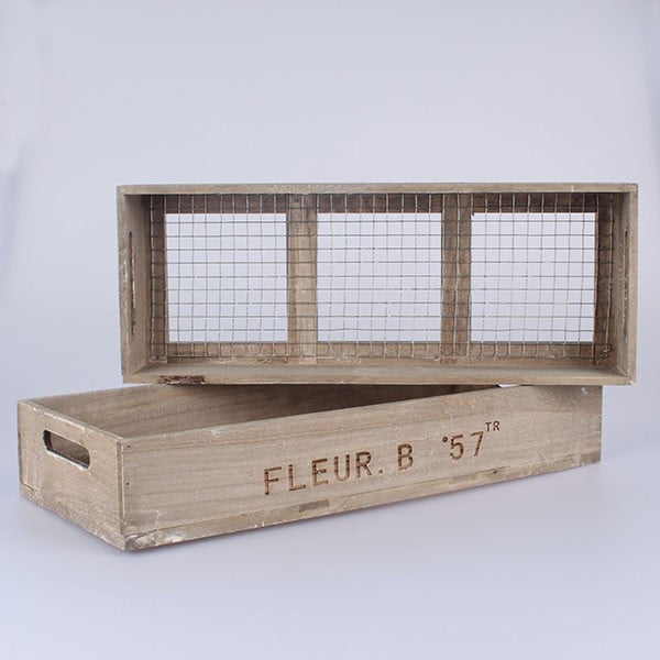 2 dėžių su tinkleliu rinkinys Fleur B57