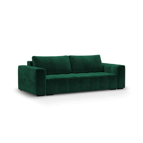 Žalia aksominė sofa-lova Milo Casa Luca-image-2
