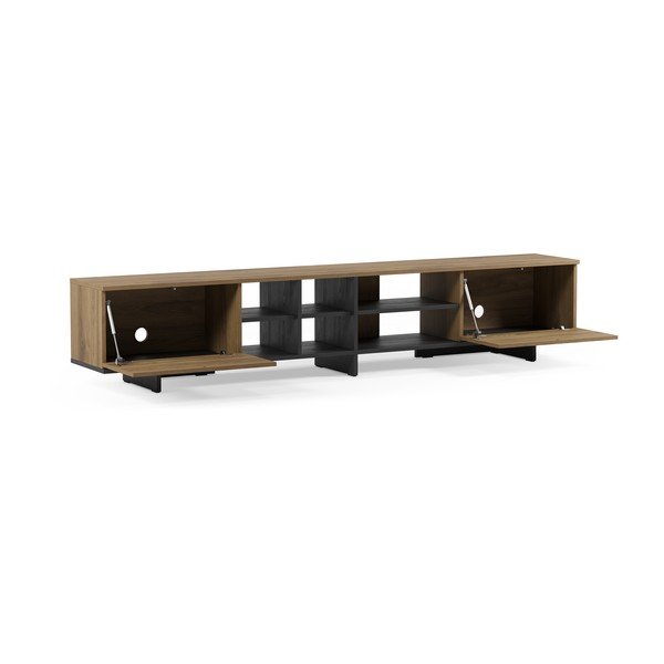 Juodos spalvos/natūralios spalvos TV spintelė iš ąžuolo 230x44x36 cm Cequoia – Marckeric-image-3