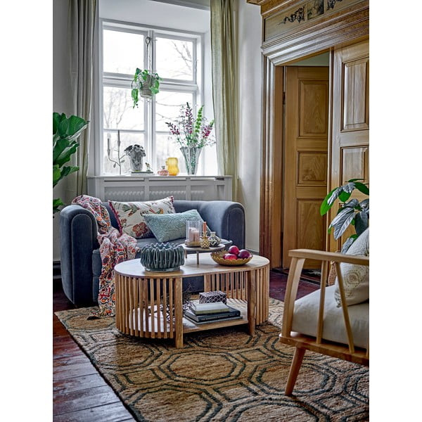 Iš velveto sofa mėlynos spalvos/pilkos spalvos 152 cm Malala – Bloomingville-image-1