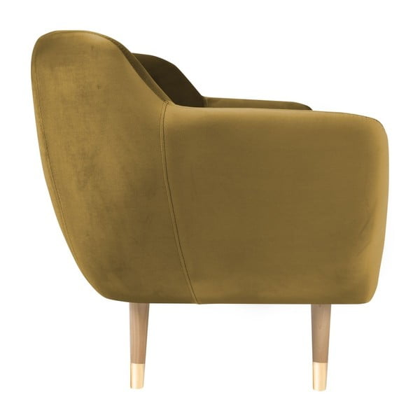 Dviejų vietų aukso spalvos sofa Mazzini Sofas Amelie-image-1