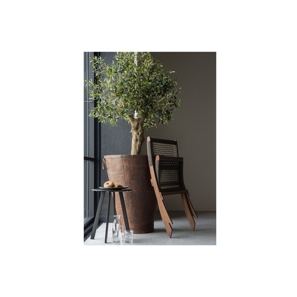 Juodas sodo šoninis staliukas WOOOOD Fer, skersmuo 40 cm-image-4