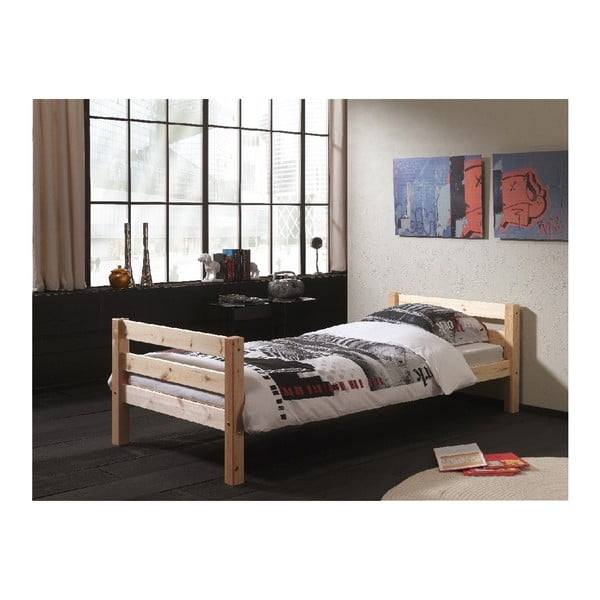 Natūralios spalvos medienos vaikiška lova Vipack Pino, 90 x 200 cm-image-1