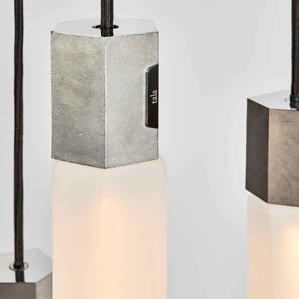 Kabantis šviestuvas pilkos spalvos su pritemdymo funkcija ø 6 cm Basalt – tala-image-2