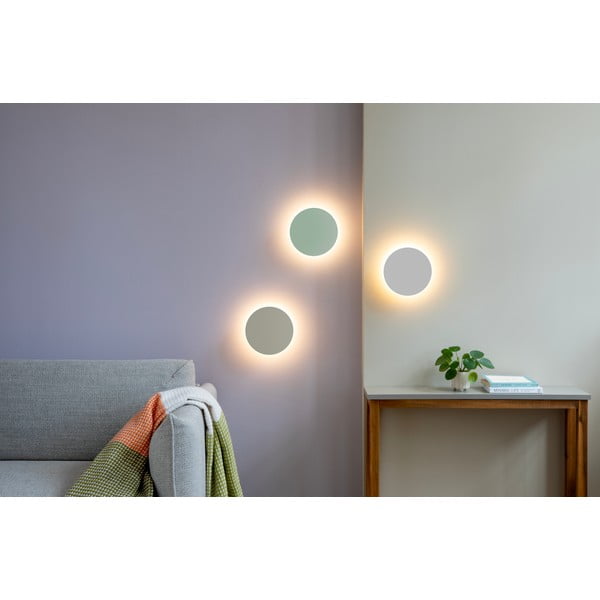 Šviesiai žalias LED sieninis šviestuvas su laikmačiu / nuotoliniu valdymu per USB ø 19 cm Dot - Remember-image-3