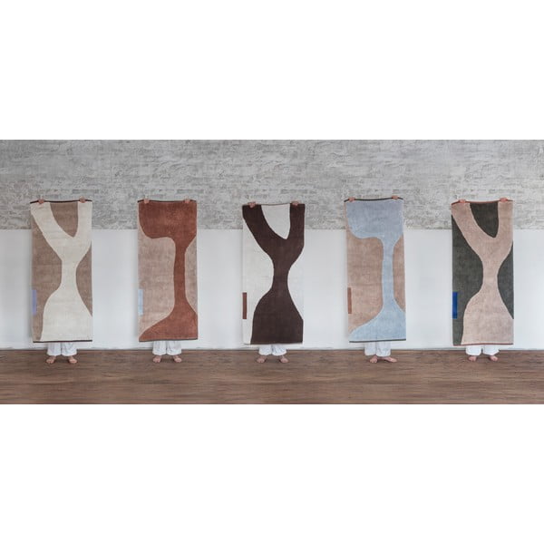 Skalbiamas iš medvilnės kilimas baltos spalvos/smėlio spalvos 50x80 cm Figura – Mette Ditmer Denmark-image-4