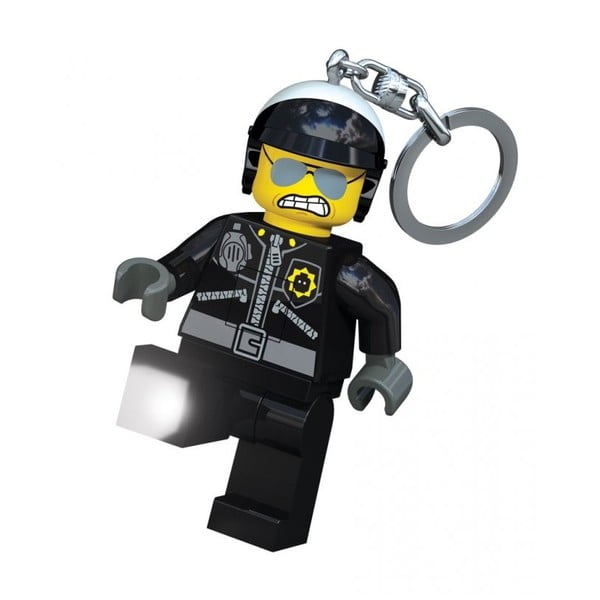 LEGO blogojo policininko šviečiantis raktų pakabukas