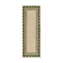 Rankų darbo iš vilnos kilimas žalios spalvos/natūralios spalvos 80x230 cm Lois Scallop – Flair Rugs