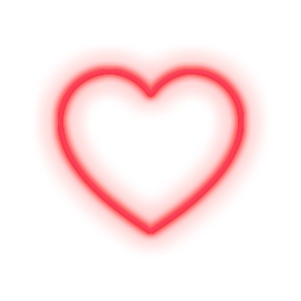 Raudona sieninė širdelės formos šviečianti dekoracija Candy Shock Heart-image-1