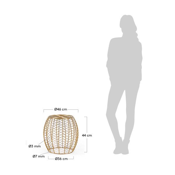 Šoninis staliukas iš žalvario Kave Home Ronna-image-4