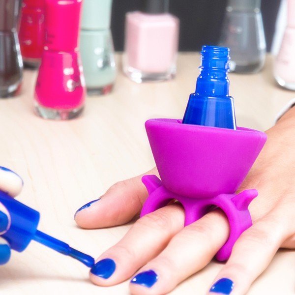 Violetinės spalvos nagų lako laikiklis InnovaGoods Namų nagų salonas-image-1