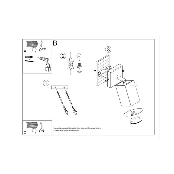 Sieninė lempa pilkos spalvos Toscana – Sollux-image-4