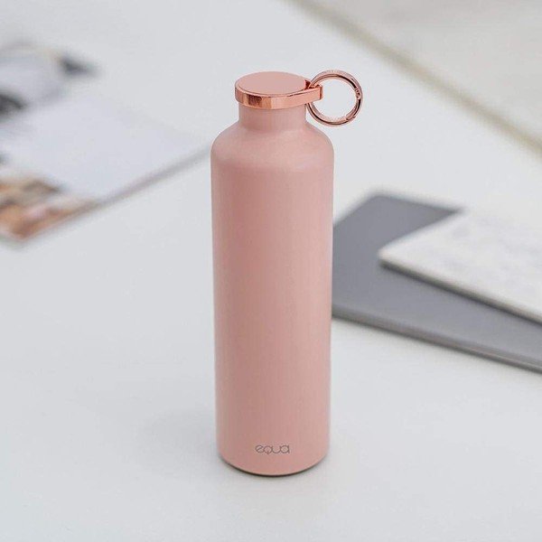 Rausvas nerūdijančio plieno termo buteliukas Equa Basic Pink Blush, 680 ml-image-4