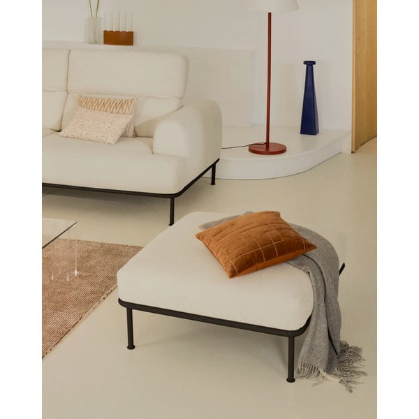 Smėlio spalvos iš šenilinio audinio sofa 234 cm Aurum – Kave Home-image-4