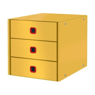 Geltona dėžutė su 3 stalčiais Click&Store - Leitz