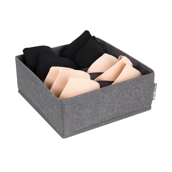 Pilkos spalvos daiktadėžė su skyreliais Bigso Box of Sweden Drawer, 29 x 11 cm-image-2