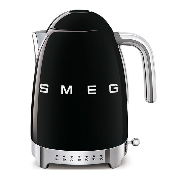 Virdulys iš nerūdijančio plieno juodos spalvos 1,7 l Retro Style – SMEG