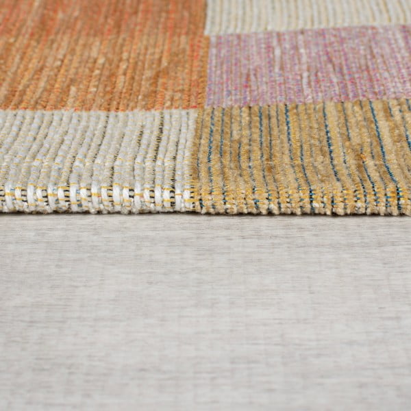 Kilimas oranžinės spalvos/natūralios spalvos 60x230 cm Riley Block Geo – Flair Rugs-image-4