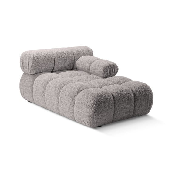 Iš boucle modulinė sofos dalis šviesiai pilkos spalvos (su dešiniuoju kampu) Bellis – Micadoni Home-image-3