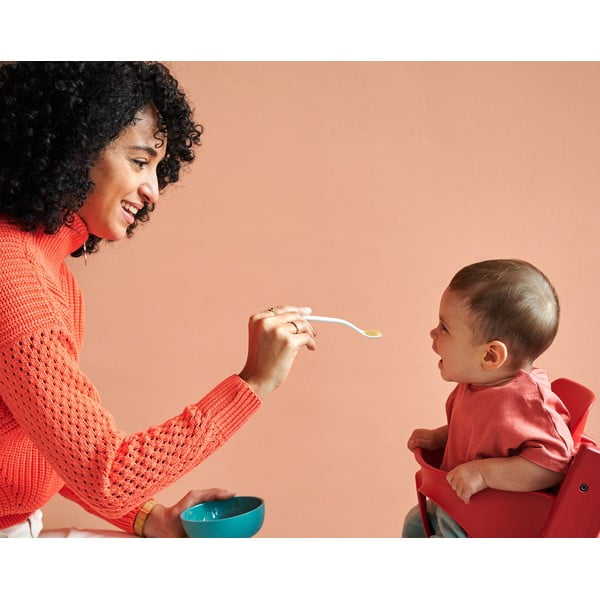 Plastikinis vaikiškų šaukštelių rinkinys baltos spalvos/šviesiai rožinės spalvos 2 vnt. Flowers & butterflies – Mepal-image-1