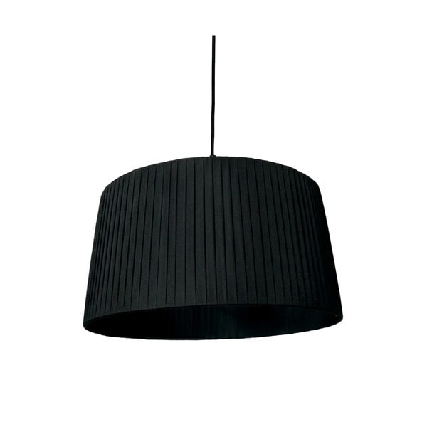 Kabantis šviestuvas juodos spalvos ø 50 cm su tekstiliniu gaubtu – SULION