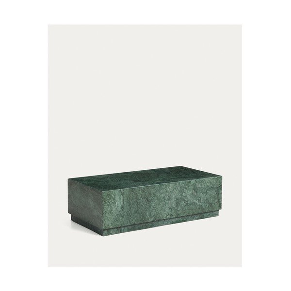 Žalios spalvos iš marmuro kavos staliukas 50x100 cm Sorein – Kave Home-image-4