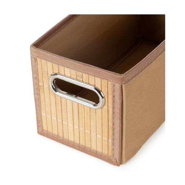 Daiktadėžė iš bambuko natūralios spalvos 15x31x15 cm – Compactor-image-1