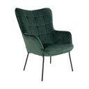 Žalios spalvos krėslas iš velveto Glasgow – Bonami Essentials