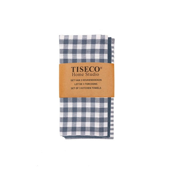 Medvilniniai rankšluosčiai, 3 rinkiniai 70x50 cm Lines - Tiseco Home Studio-image-1