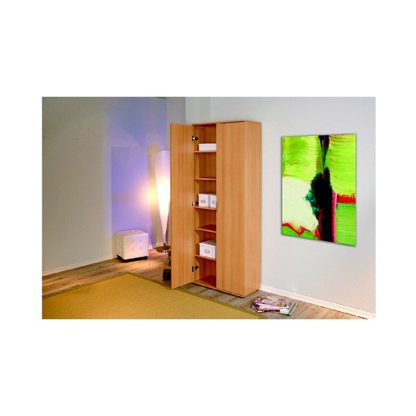 Rudos spalvos dviejų durų spinta "Evegreen House Home", aukštis 189 cm-image-1