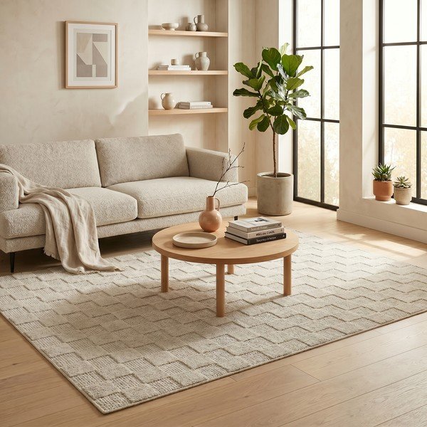 Smėlio spalvos kilimas 120x170 cm Mosaic – ESTE-image-4