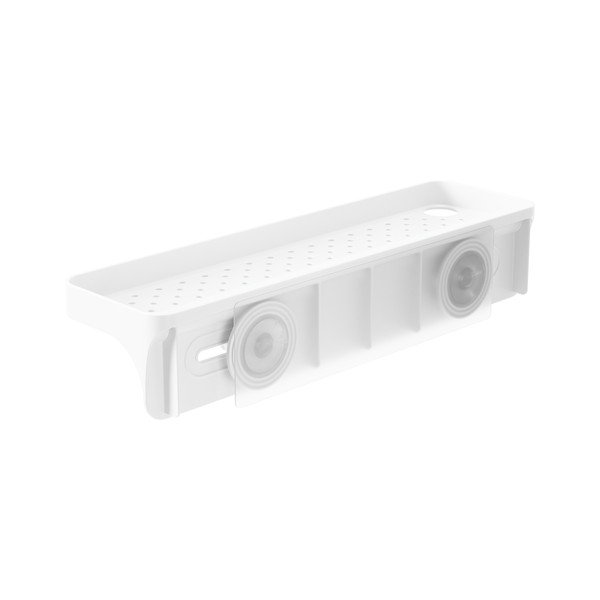 Klijuojama vonios lentyna iš perdirbto plastiko baltos spalvos Flex Adhesive – Umbra-image-2
