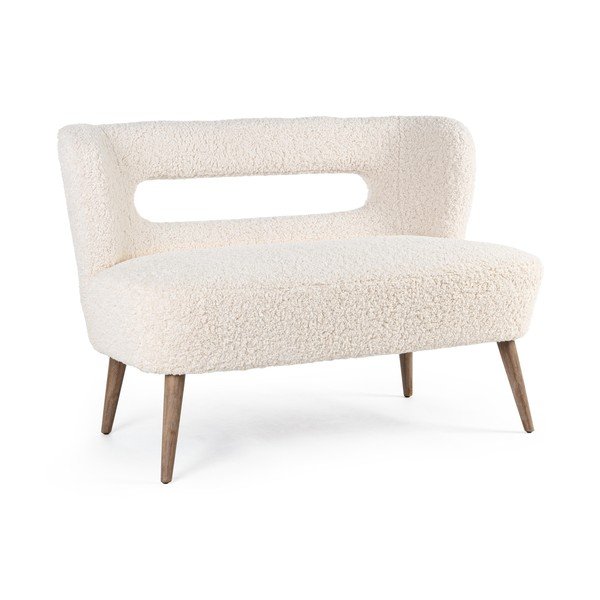 Kreminės spalvos sofa iš dirbtinio kailio 115 cm Cortina – Bizzotto-image-2