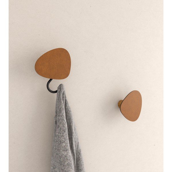 Sieninis konjako rudos spalvos iš plieno kablys Dot L Bull – LIND DNA-image-1