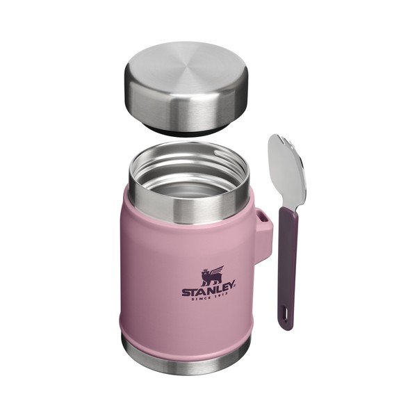 Violetinės spalvos iš nerūdijančio plieno maistui termosas 400 ml Legendary Food Jar + Spork Purple Smoke – Stanley-image-2