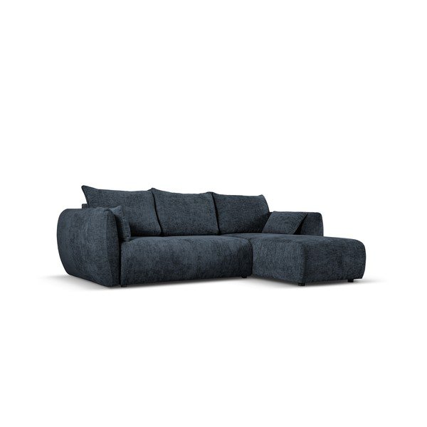 Kampinė sofa tamsiai mėlynos spalvos (su dešiniuoju kampu) Matera – Cosmopolitan Design-image-3