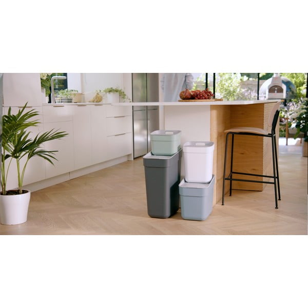 Iš perdirbto plastiko šiukšliadėžė šviesiai mėlynos spalvos rūšiavimui 30 l Ready To Collect – Curver-image-1