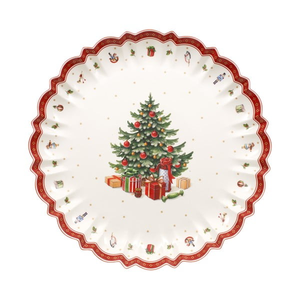 Baltas porcelianinis indas su kalėdiniu motyvu Villeroy & Boch, ø 45 cm