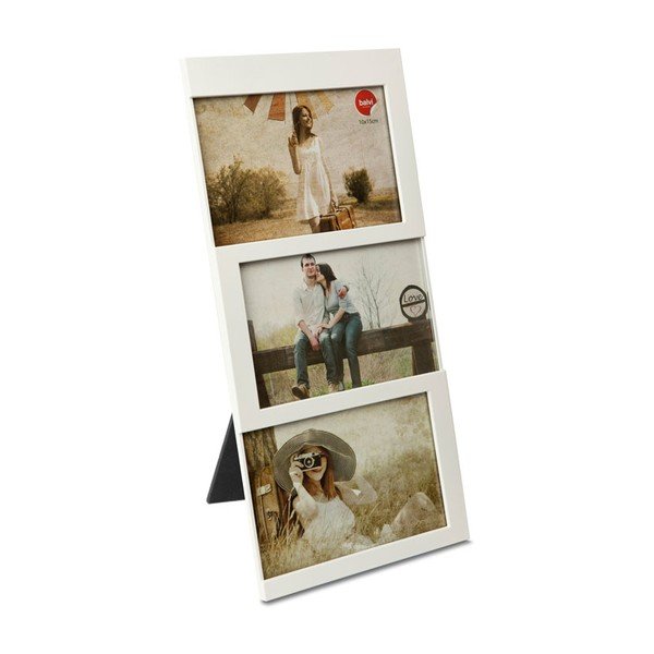 Baltos spalvos iš plastiko pastatomas rėmas 16x34,5 cm Dijon – Balvi