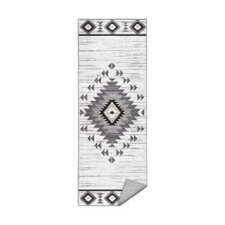 Skalbiamas kilimas šviesiai pilkos spalvos 80x200 cm Ethnic Geo – Mila Home