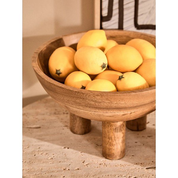 Natūralios spalvos iš medienos dubuo ø 27 cm Kara – Premier Housewares-image-2
