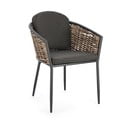 Pilkos spalvos metalinė sodo kėdė Maribela   – Bizzotto