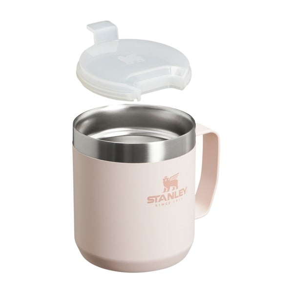 Šviesiai rožinės spalvos iš nerūdijančio plieno termo puodelis 350 ml Stay-Hot Camp Mug Rose Quartz – Stanley-image-2