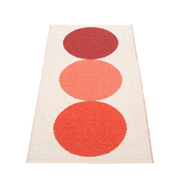 Raudonos spalvos/kreminės spalvos lauko ir vidaus kilimas 70x140 cm Otto Berry – Pappelina