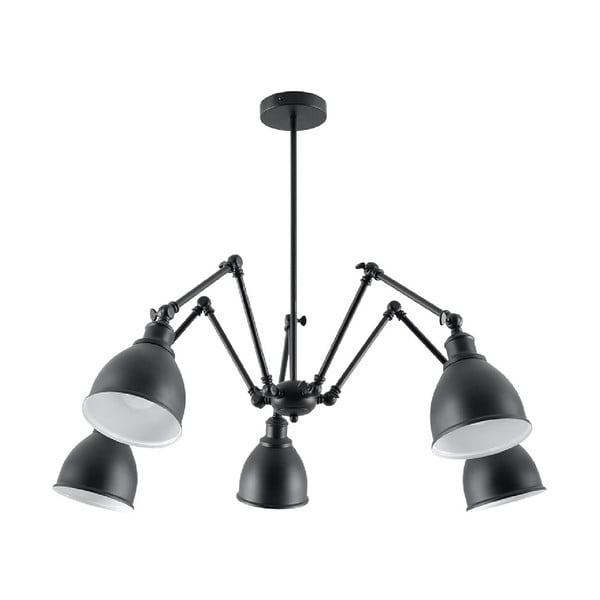 Juodas pakabinamas šviestuvas su metaliniu gaubtu 70x70 cm Matilda Shade - Nice Lamps