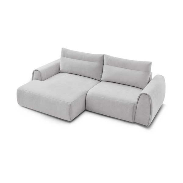 Kampinė sofa šviesiai pilkos spalvos Aden – Bobochic Paris-image-3